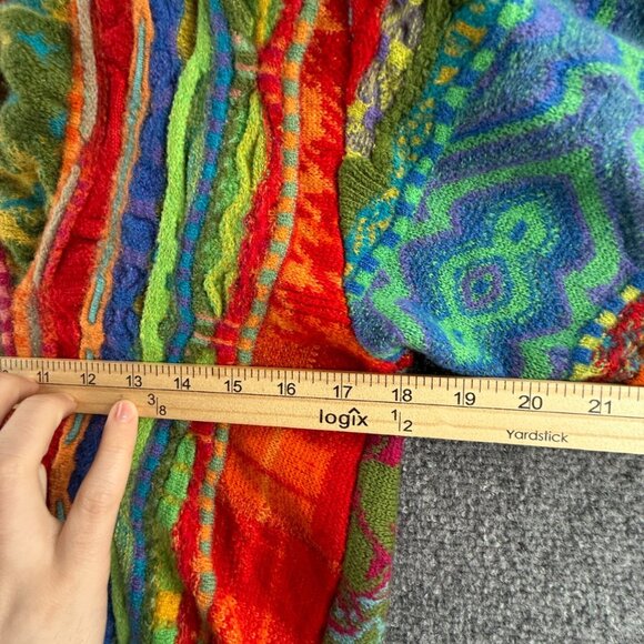 COOGI Australia Pure New Wool Sweater Colorful Red Crew Neck Pullover Medium - Picture 10 of 16